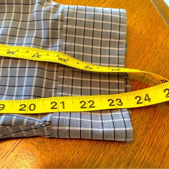 HAGGAR DRESS SHIRT MEN’S XXL TAN BROWN LONG SLEEVE BUTTON UP POCKET. - Picture 11 of 12